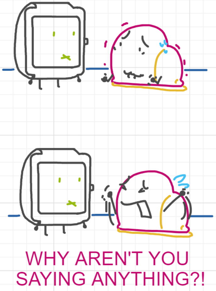 A panel from What's The Point, episode five of the Board Boards object show by Furretwalk/WalkingFurret.